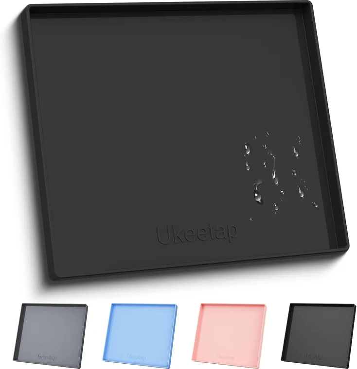 Extra Thick Waterproof Silicone Mat, 22 x 19 in, Black