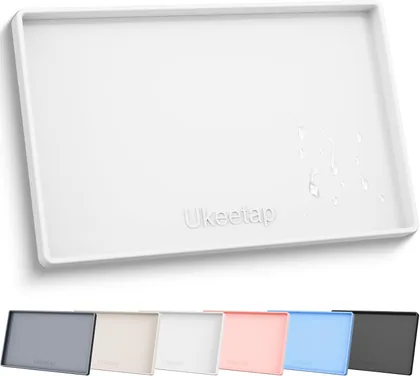 Extra Thick Waterproof Silicone Mat, 34 x 22 in, White