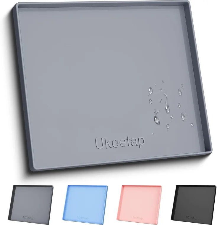 Extra Thick Waterproof Silicone Mat, 22 x 19 in, Grey