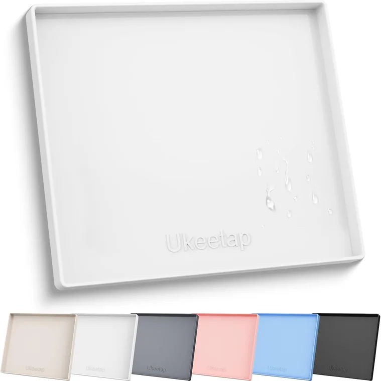 Extra Thick Waterproof Silicone Mat, 22 x 19 in, White